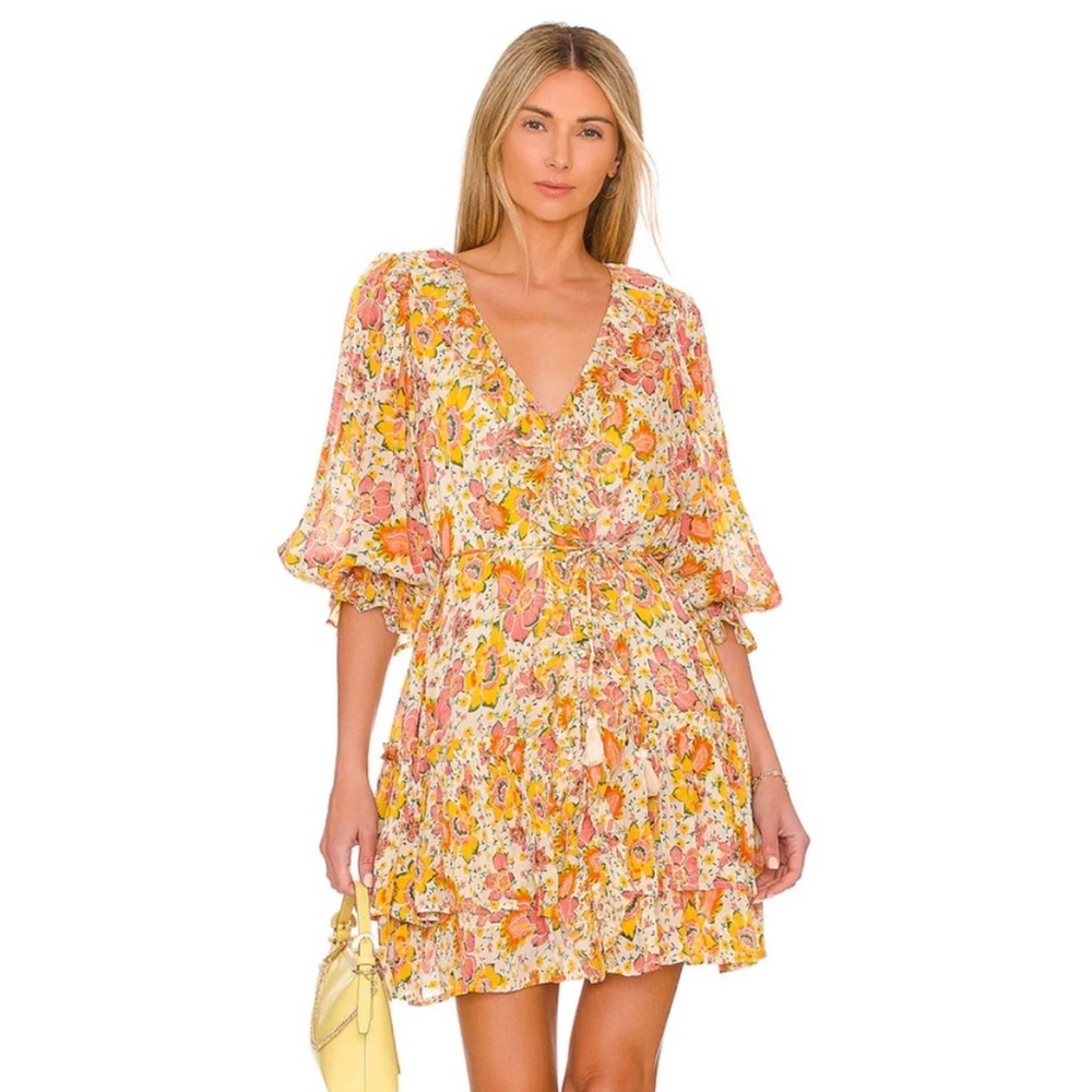 CLEOBELLA Audrey Mini Dress in Lucia Floral Print (belt not included)